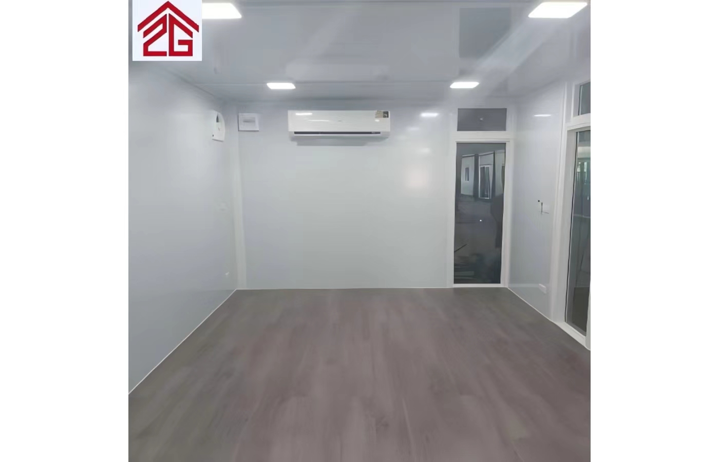 Casa container fissa personalizzata da 20 piedi con finestra dal pavimento al soffitto Casa container fissa personalizzata da 20 piedi con finestra dal pavimento al soffitto