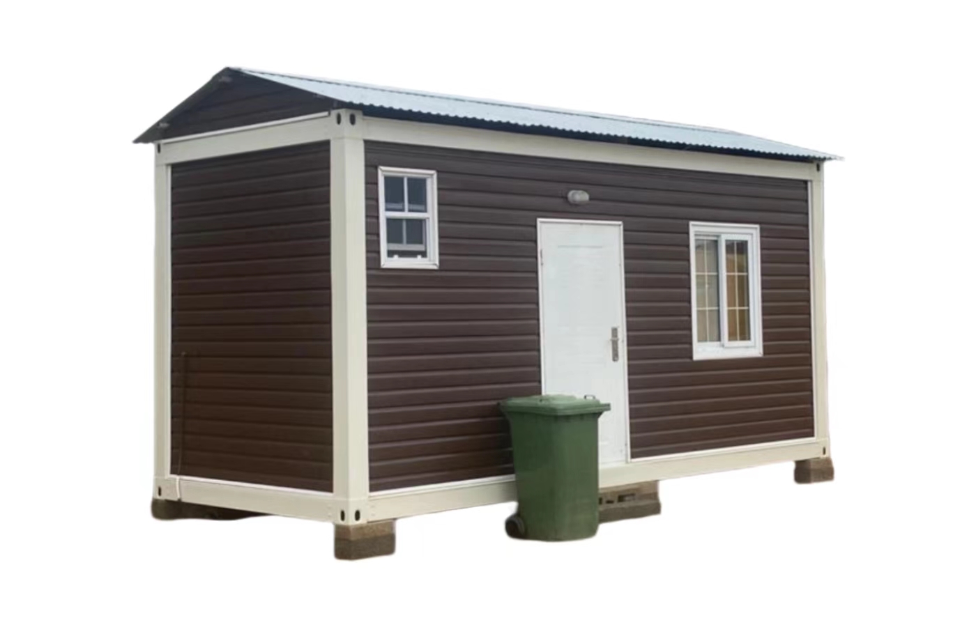 Casa container fissa personalizzata da 20 piedi con finestra dal pavimento al soffitto Casa container fissa personalizzata da 20 piedi con finestra dal pavimento al soffitto