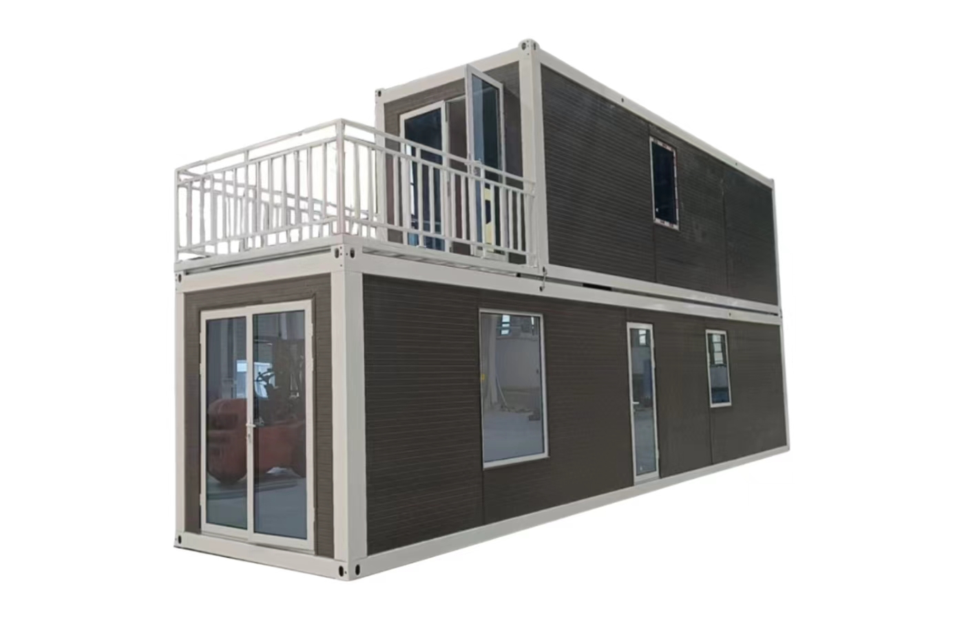 Casa container fissa personalizzata da 20 piedi con finestra dal pavimento al soffitto Casa container fissa personalizzata da 20 piedi con finestra dal pavimento al soffitto