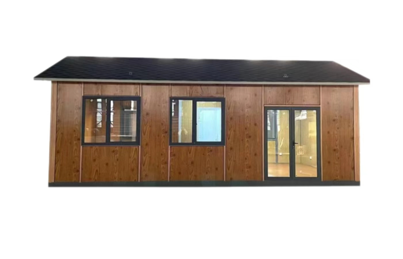 Casa container fissa personalizzata da 20 piedi con finestra dal pavimento al soffitto Casa container fissa personalizzata da 20 piedi con finestra dal pavimento al soffitto