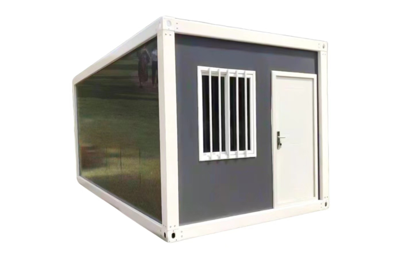 Casa container fissa personalizzata da 20 piedi con finestra dal pavimento al soffitto Casa container fissa personalizzata da 20 piedi con finestra dal pavimento al soffitto