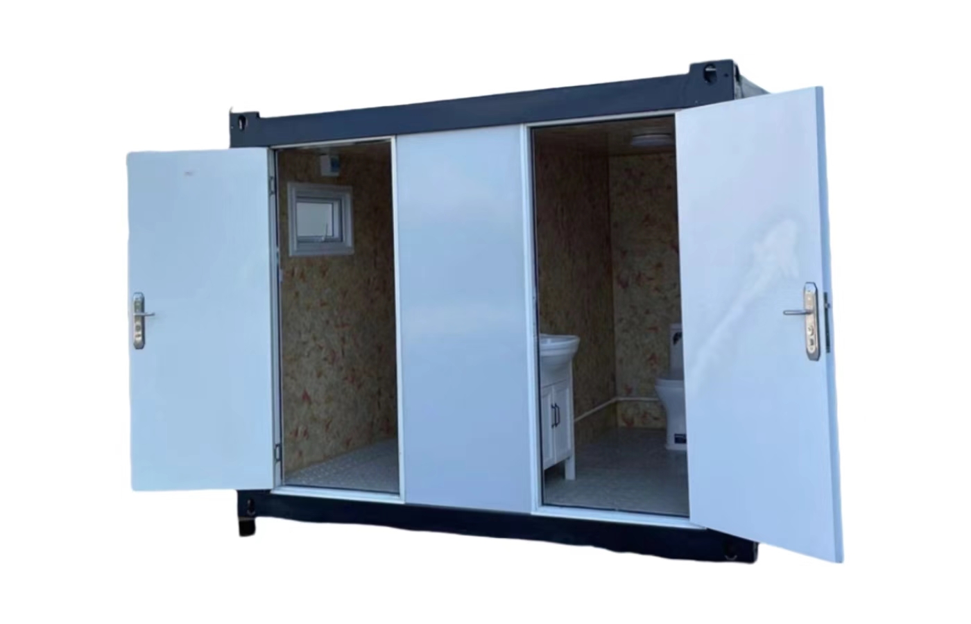 Casa container fissa personalizzata da 20 piedi con finestra dal pavimento al soffitto Casa container fissa personalizzata da 20 piedi con finestra dal pavimento al soffitto