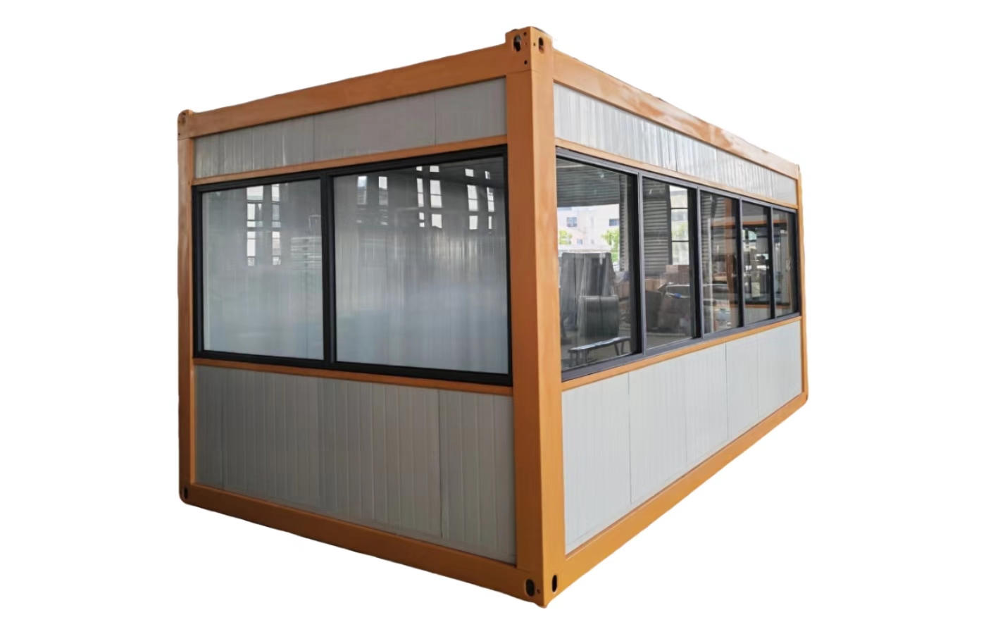 Casa container fissa personalizzata da 20 piedi con finestra dal pavimento al soffitto Casa container fissa personalizzata da 20 piedi con finestra dal pavimento al soffitto