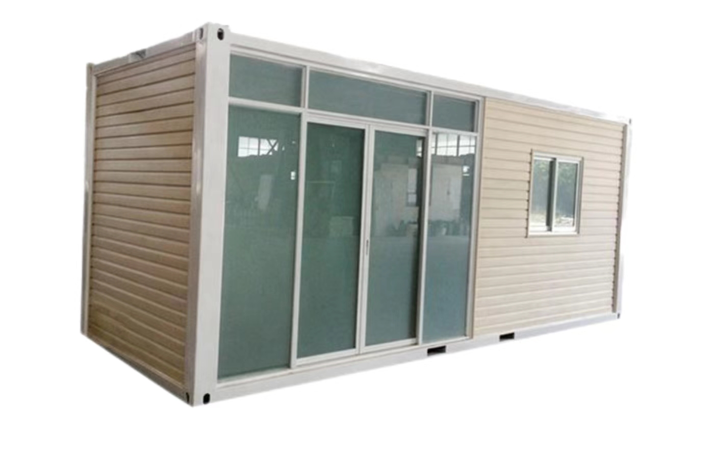 Casa container fissa personalizzata da 20 piedi con finestra dal pavimento al soffitto Casa container fissa personalizzata da 20 piedi con finestra dal pavimento al soffitto