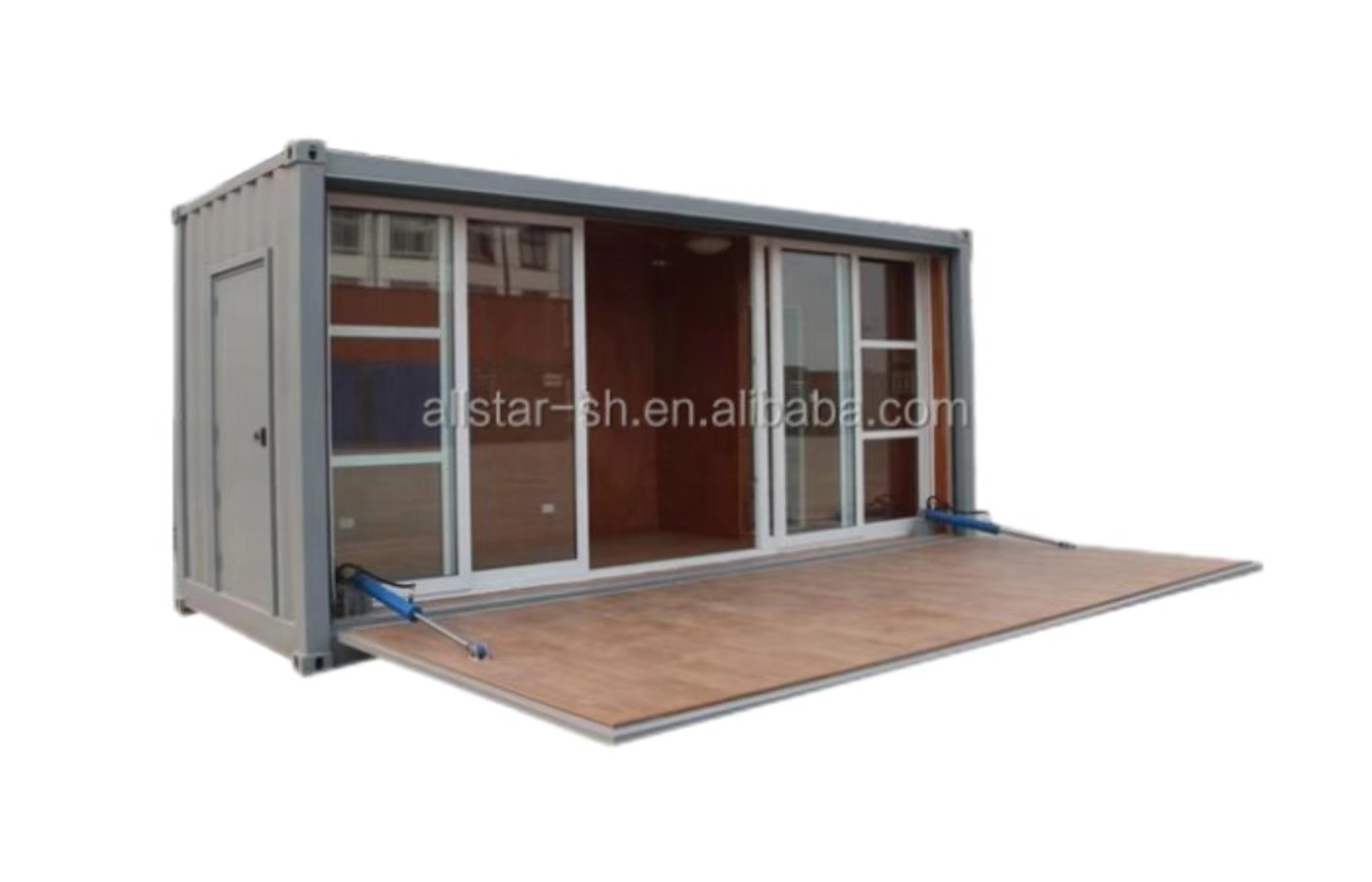 Casa container fissa personalizzata da 20 piedi con finestra dal pavimento al soffitto Casa container fissa personalizzata da 20 piedi con finestra dal pavimento al soffitto