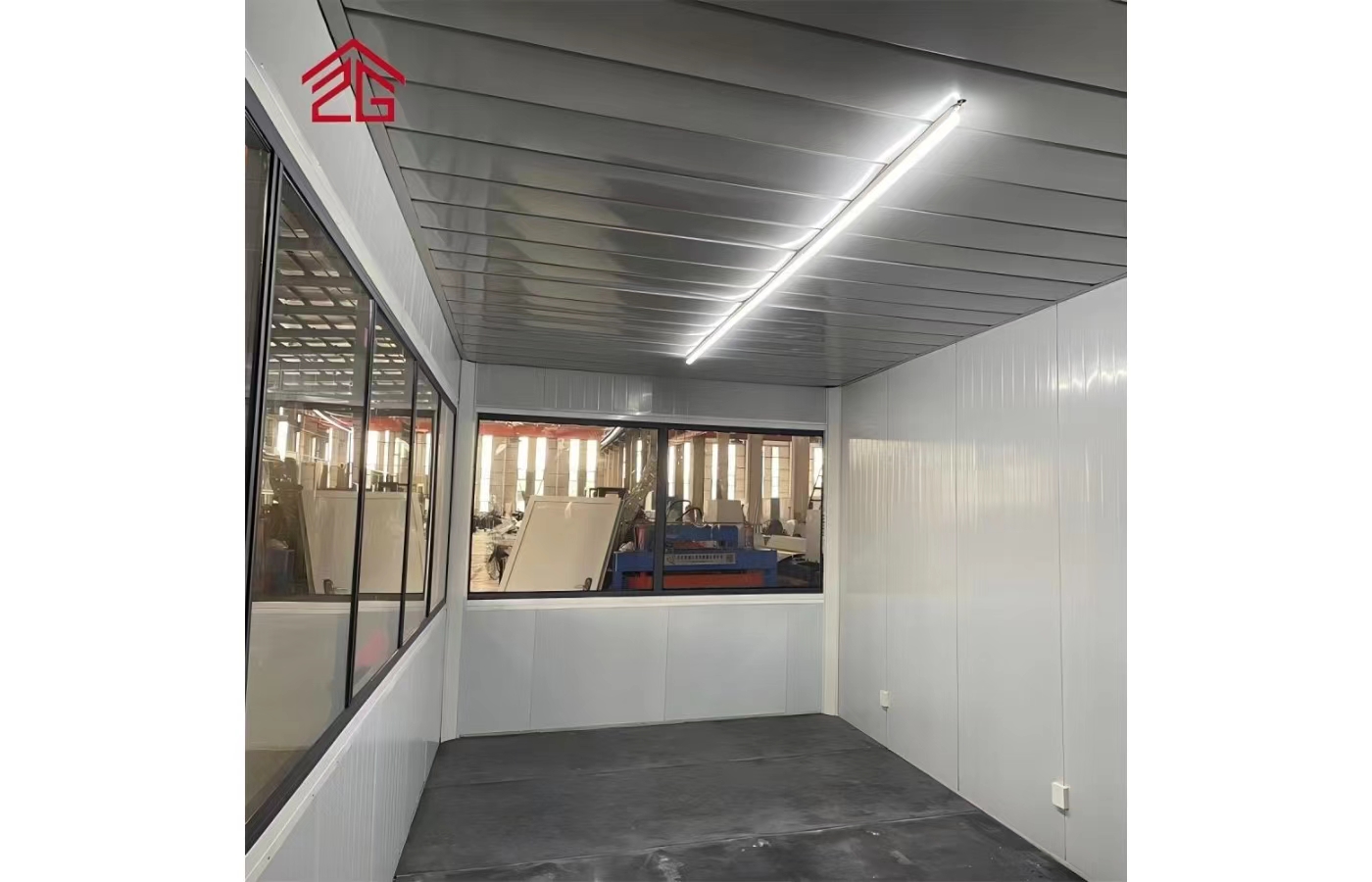 Casa container fissa personalizzata da 20 piedi con finestra dal pavimento al soffitto Casa container fissa personalizzata da 20 piedi con finestra dal pavimento al soffitto