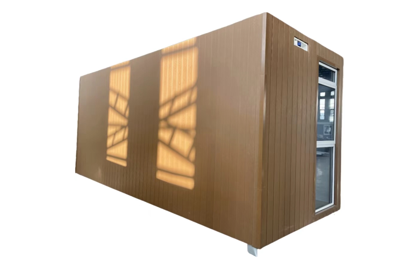 Casa container fissa personalizzata da 20 piedi con finestra dal pavimento al soffitto Casa container fissa personalizzata da 20 piedi con finestra dal pavimento al soffitto