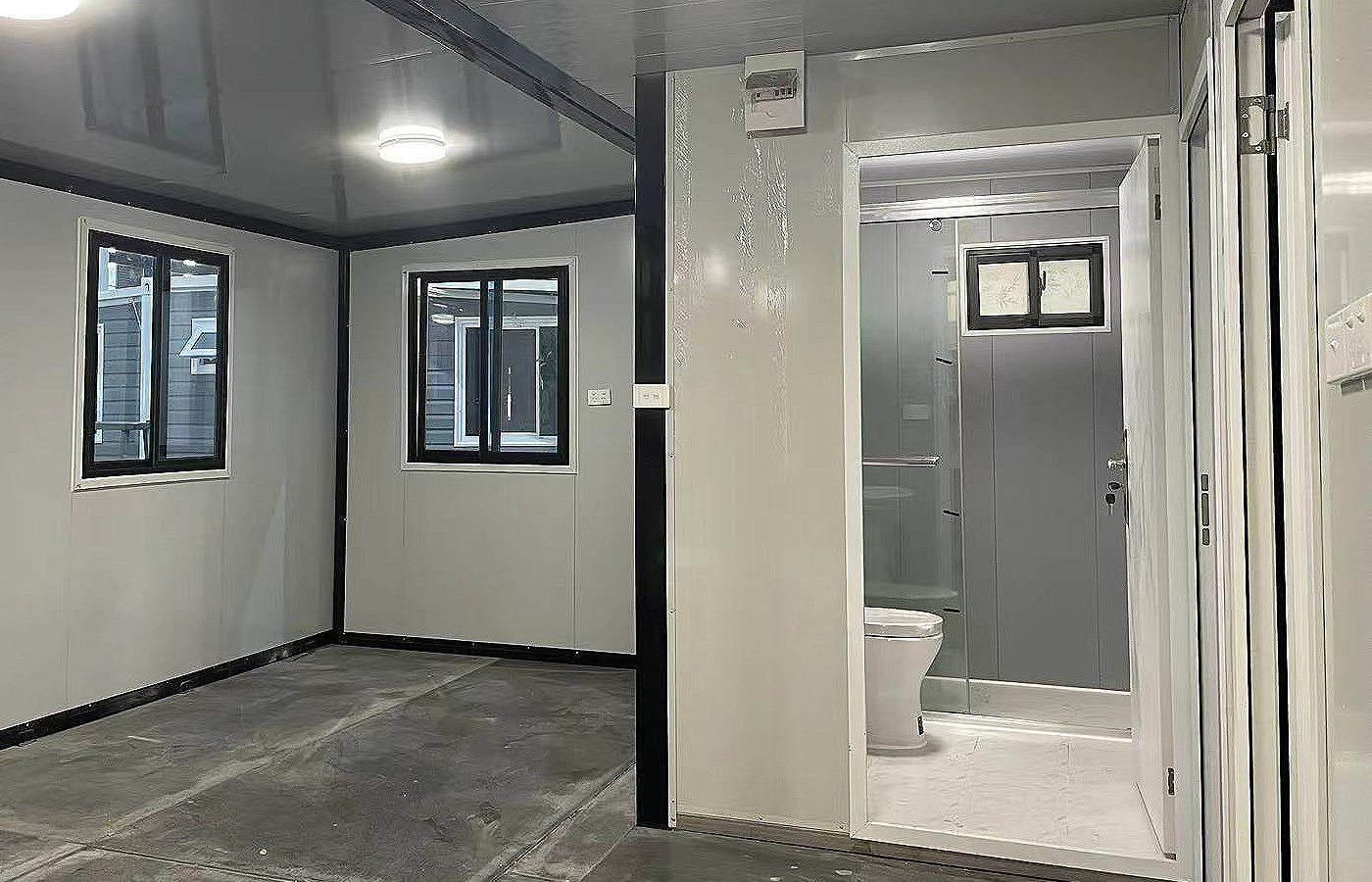 Negozio personalizzato con contenitore espandibile moderno da 20 piedi con finestra dal pavimento al soffitto Negozio personalizzato con contenitore espandibile moderno da 20 piedi con finestra dal pavimento al soffitto