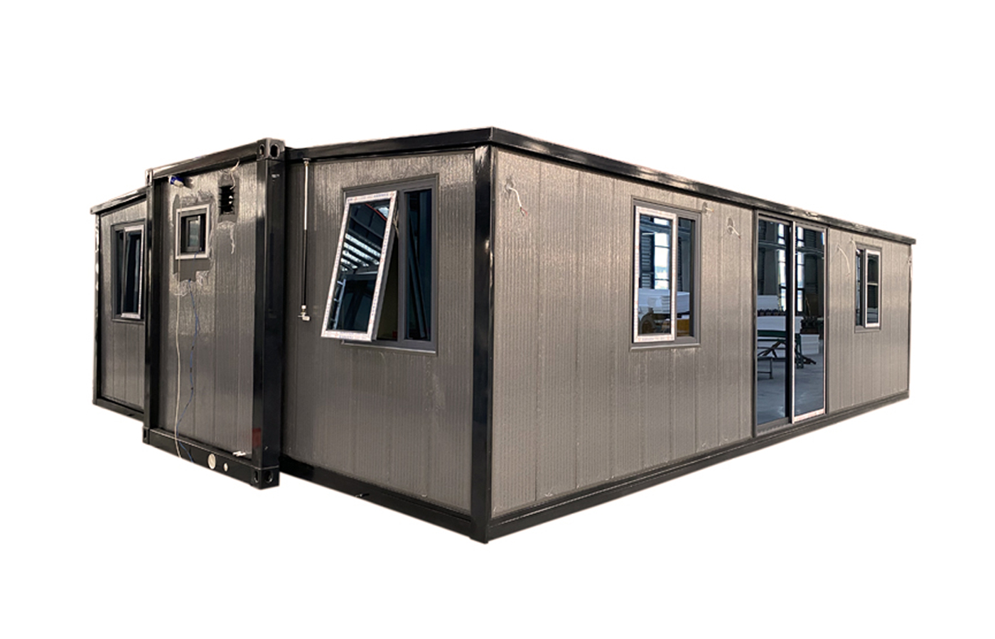 Contenitore espandibile personalizzato da 30 piedi di alto lusso da 40 piedi con fazzoletto esterno in metallo