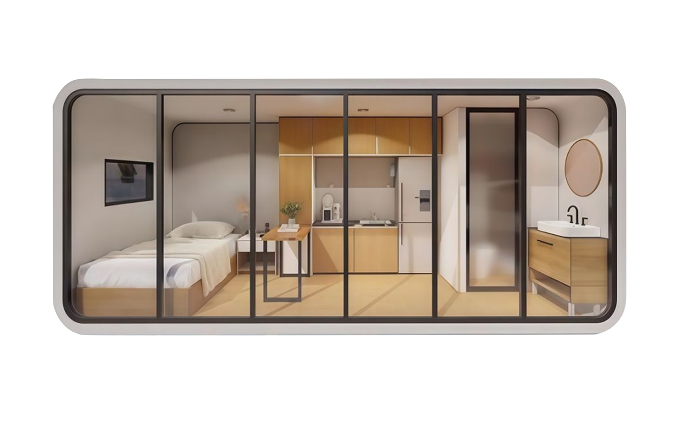 Casa container con cabina Apple sul mare personalizzata per bellissimo resort per vacanze da 30 piedi